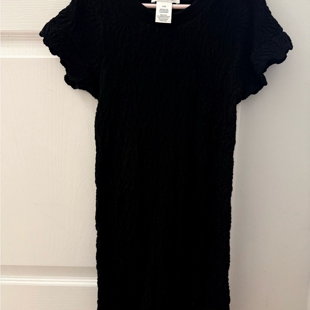 KatieJ NYC Black Textured Dress